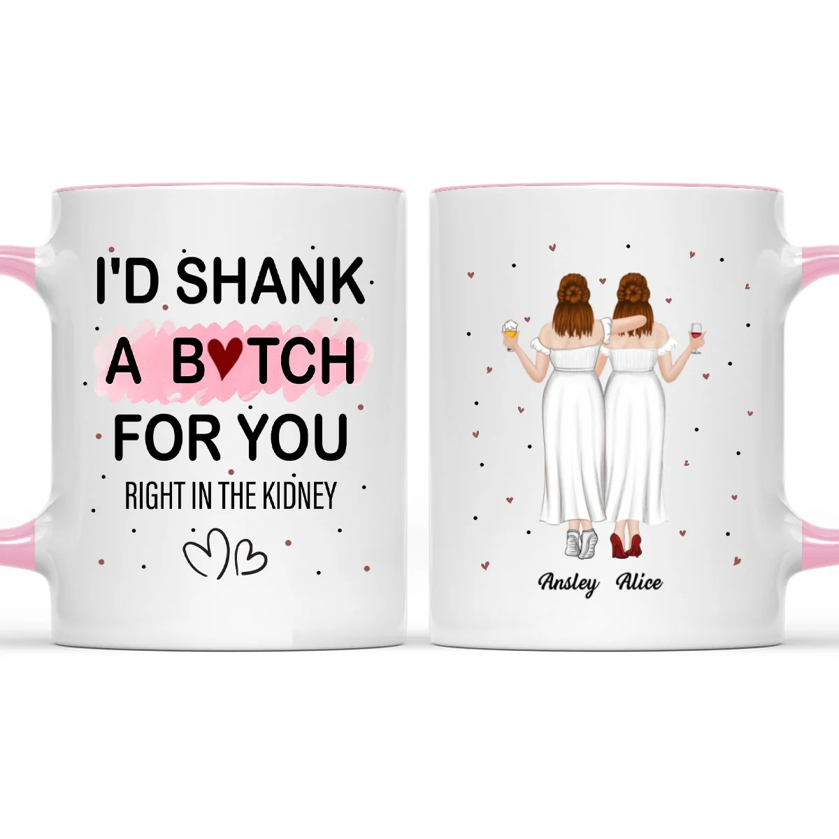 Best Friend Ever - Personalized Custom Accent Mug - Image 8