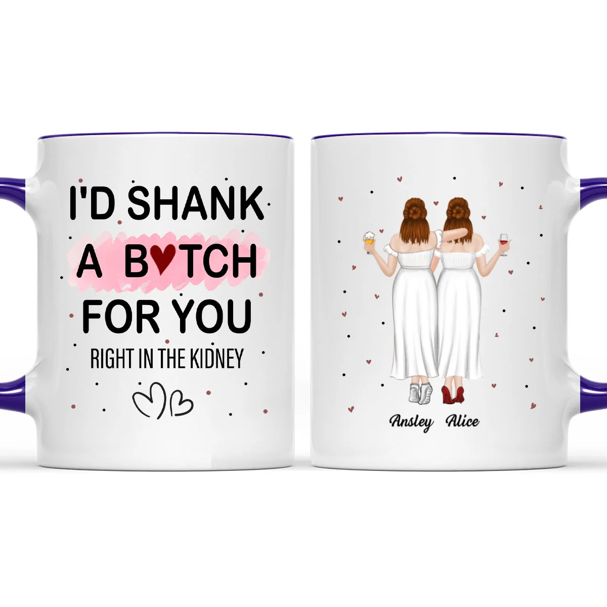 Best Friend Ever - Personalized Custom Accent Mug - Image 9
