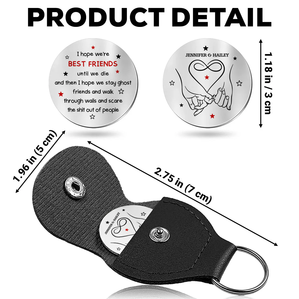Best Friends Beyond Life - Personalized Custom Pocket Hug - Image 5