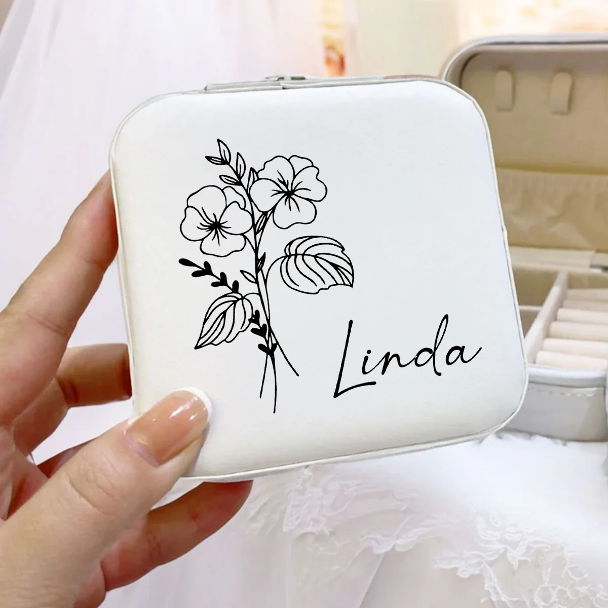 Best Friends Bloom Together - Personalized Custom Jewelry Box - Image 2