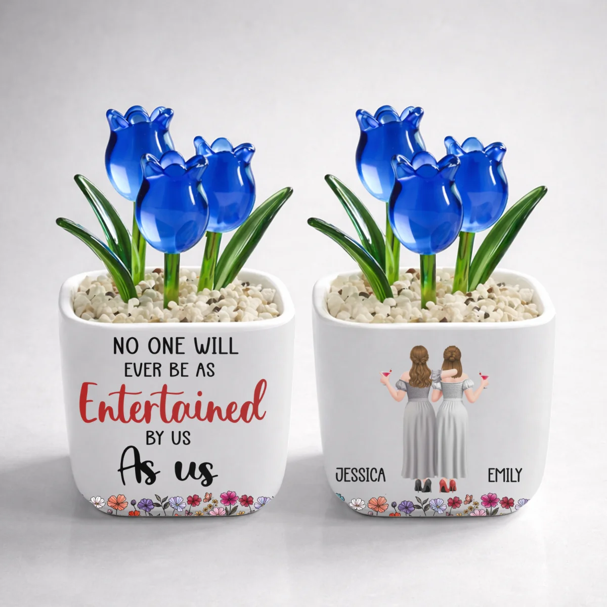 Best Friends Entertainment - Personalized Custom Glass Everlasting Tulips - Image 7