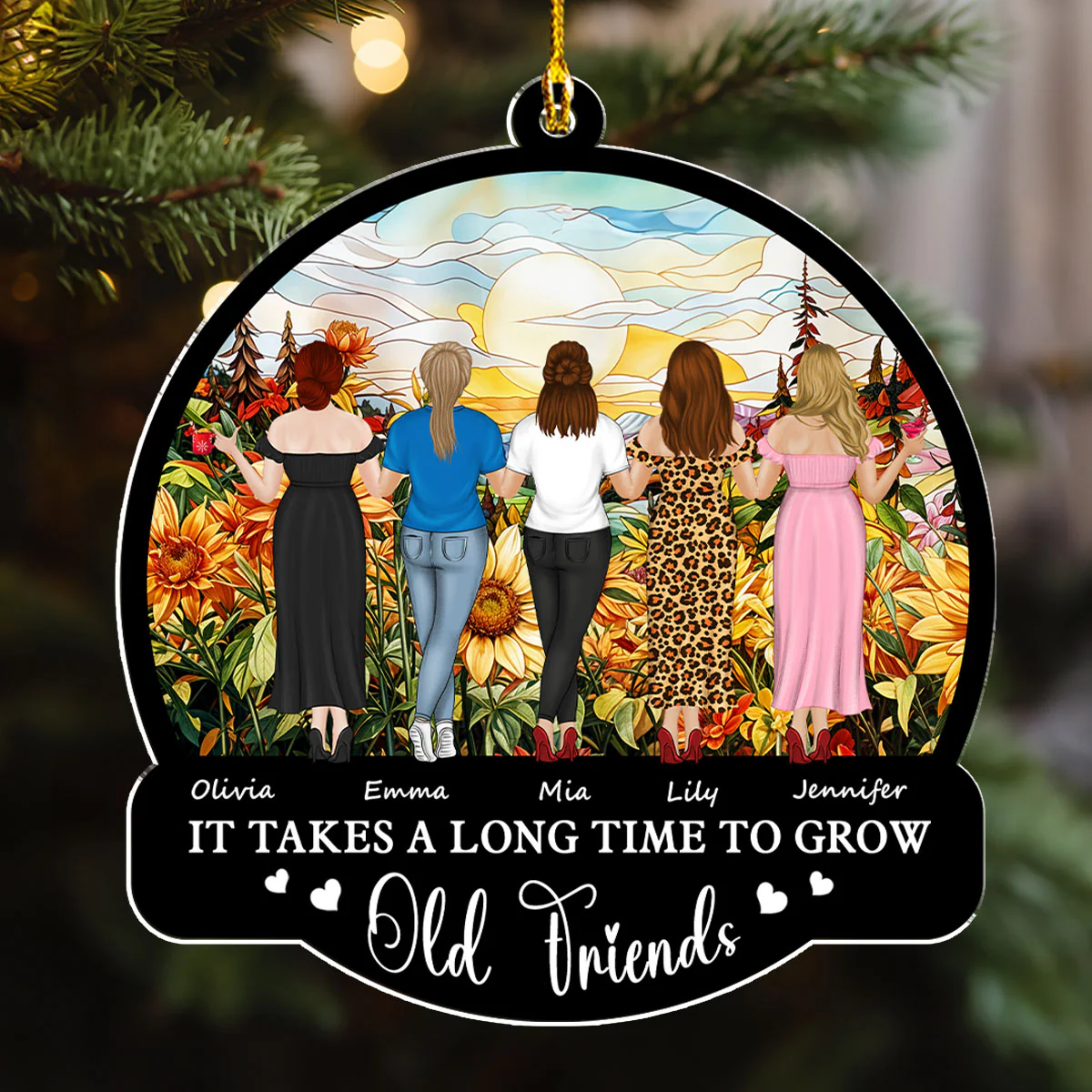 Best Friends For Life - Personalized Custom Acrylic Ornament - Image 2