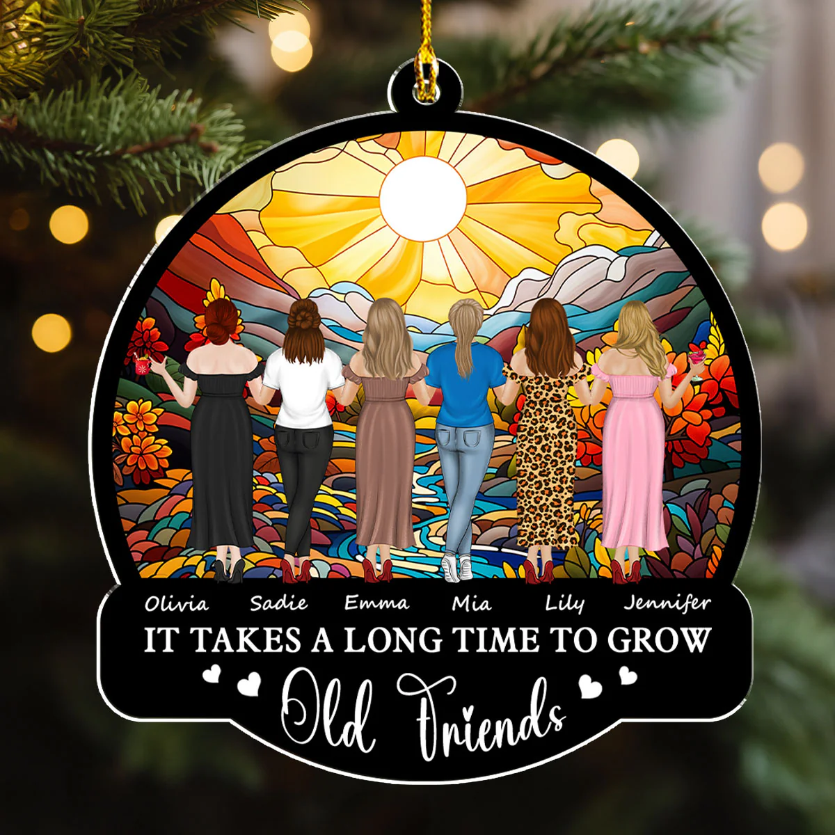 Best Friends For Life - Personalized Custom Acrylic Ornament - Image 3