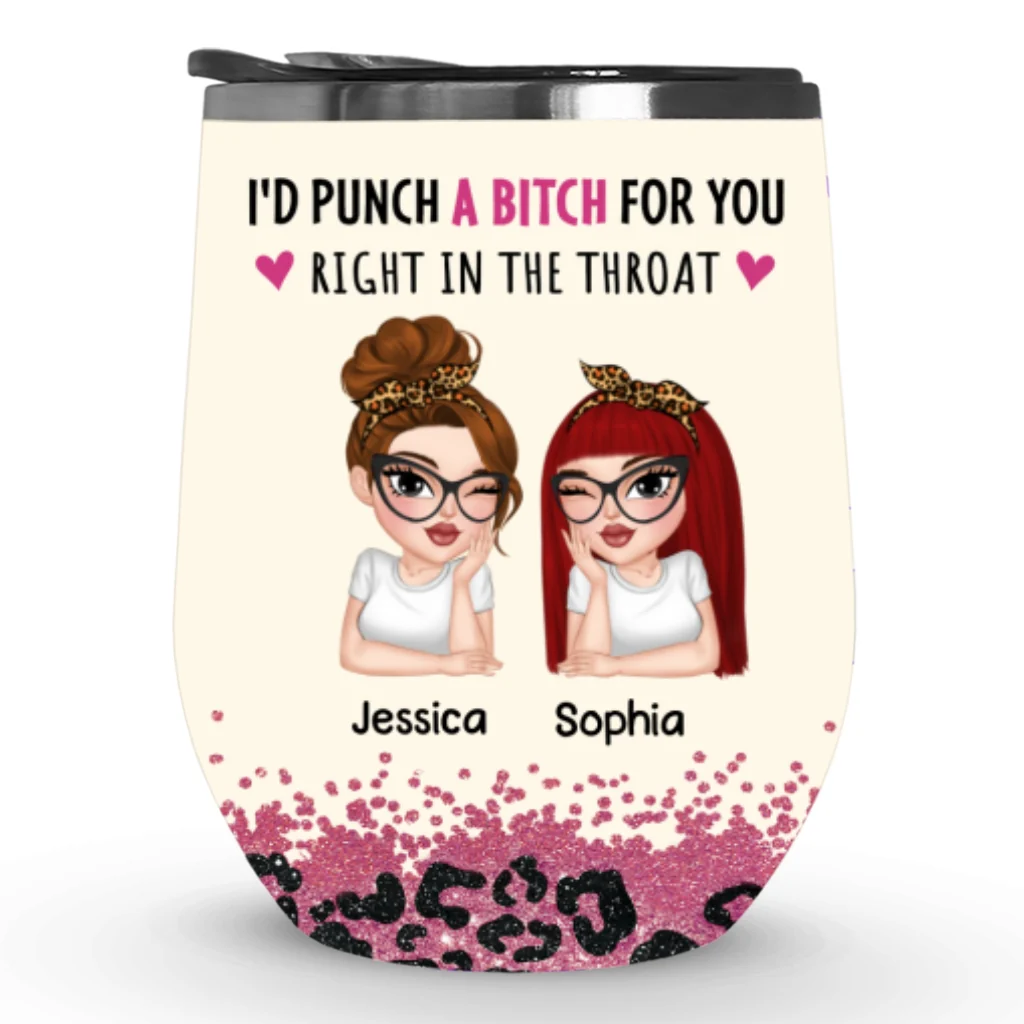 Best Friends - Personalized Custom Wine Tumbler - Image 6