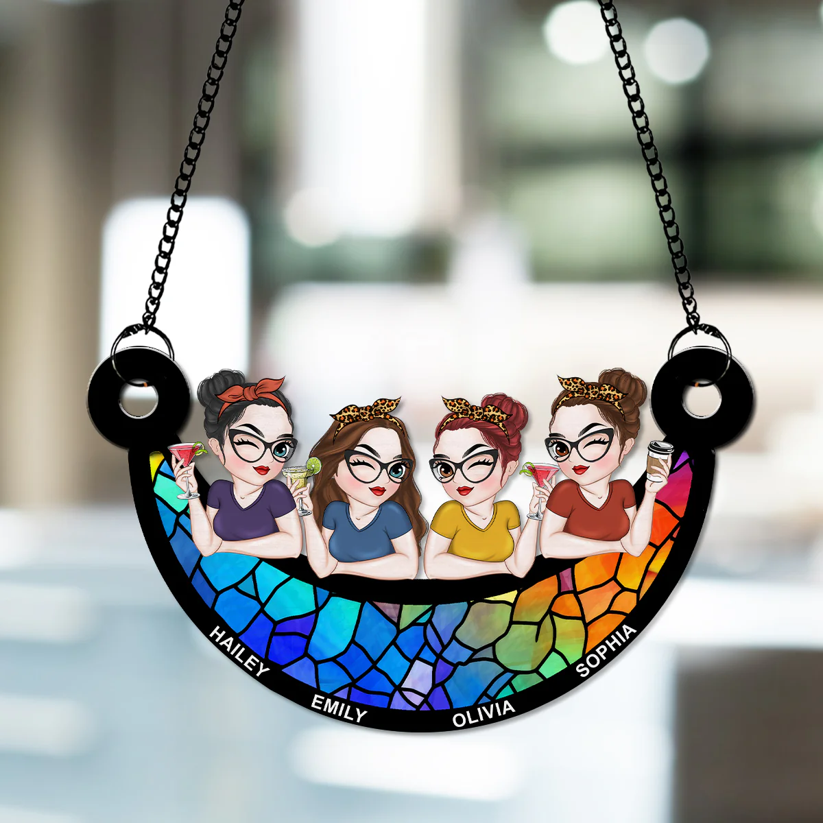 Best Friends Together - Personalized Custom Suncatcher - Image 4