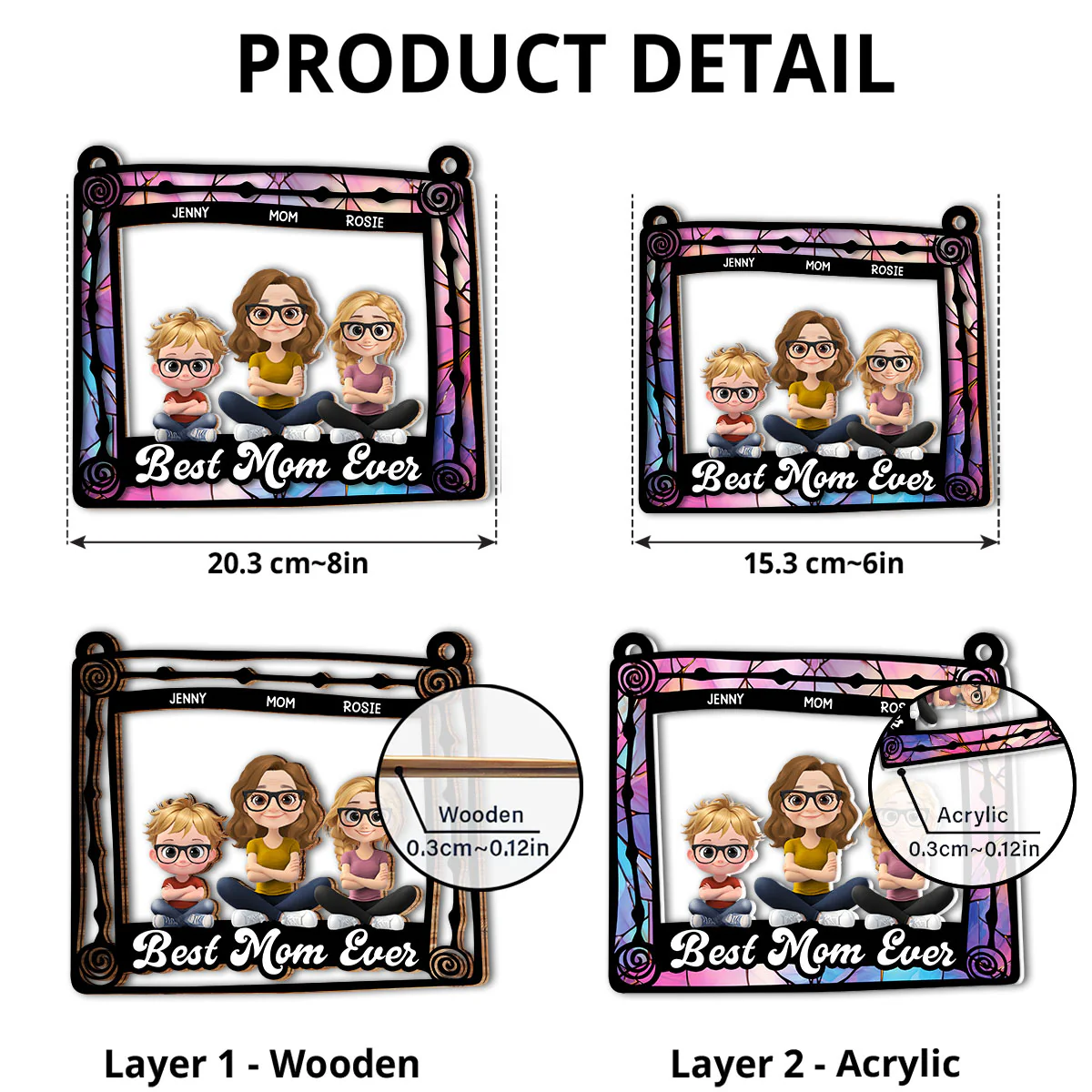 Best Gift For Best Mom - Personalized Custom Suncatcher - Image 5