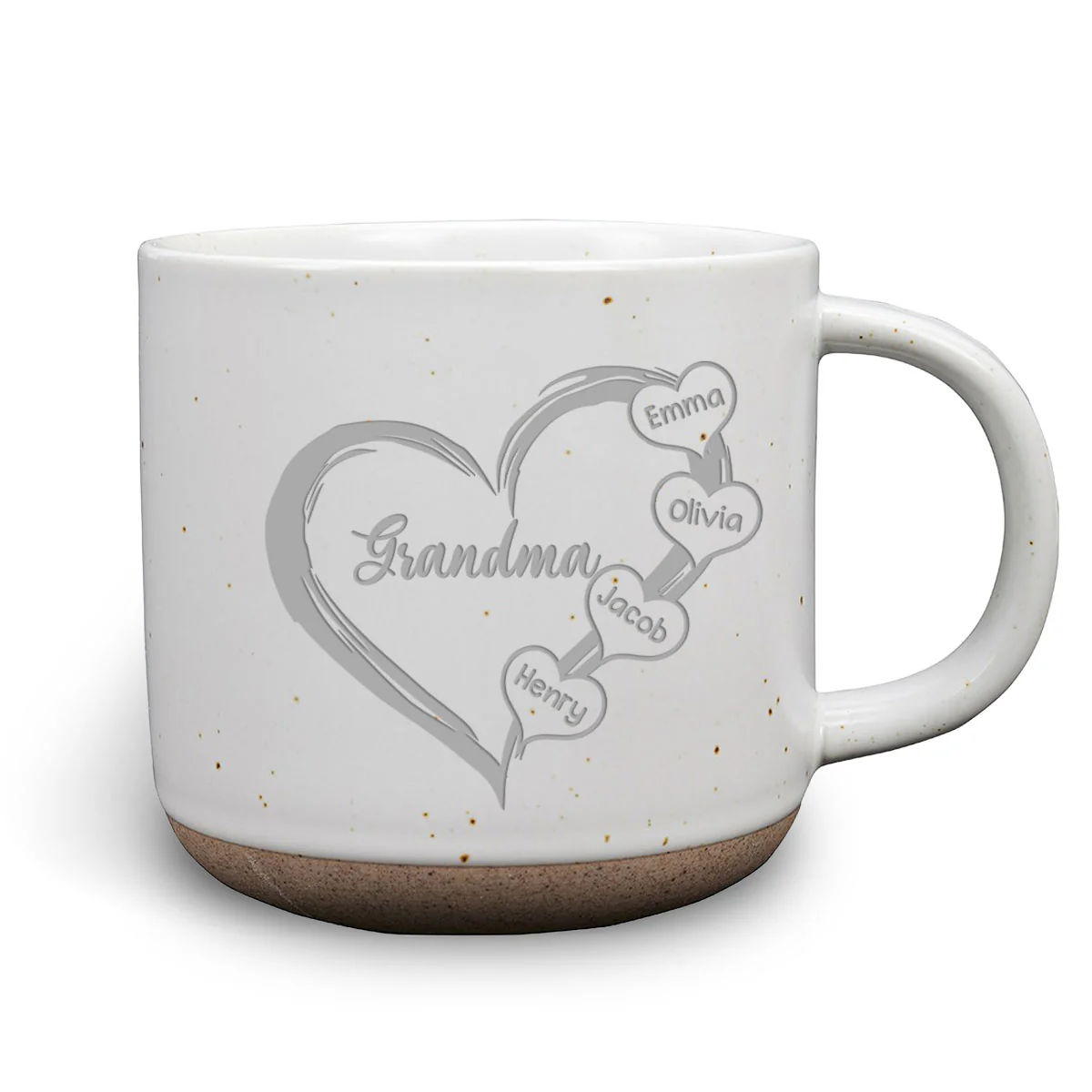 Best Grandma Ever - Personalized Custom Engraved Pottery Mug