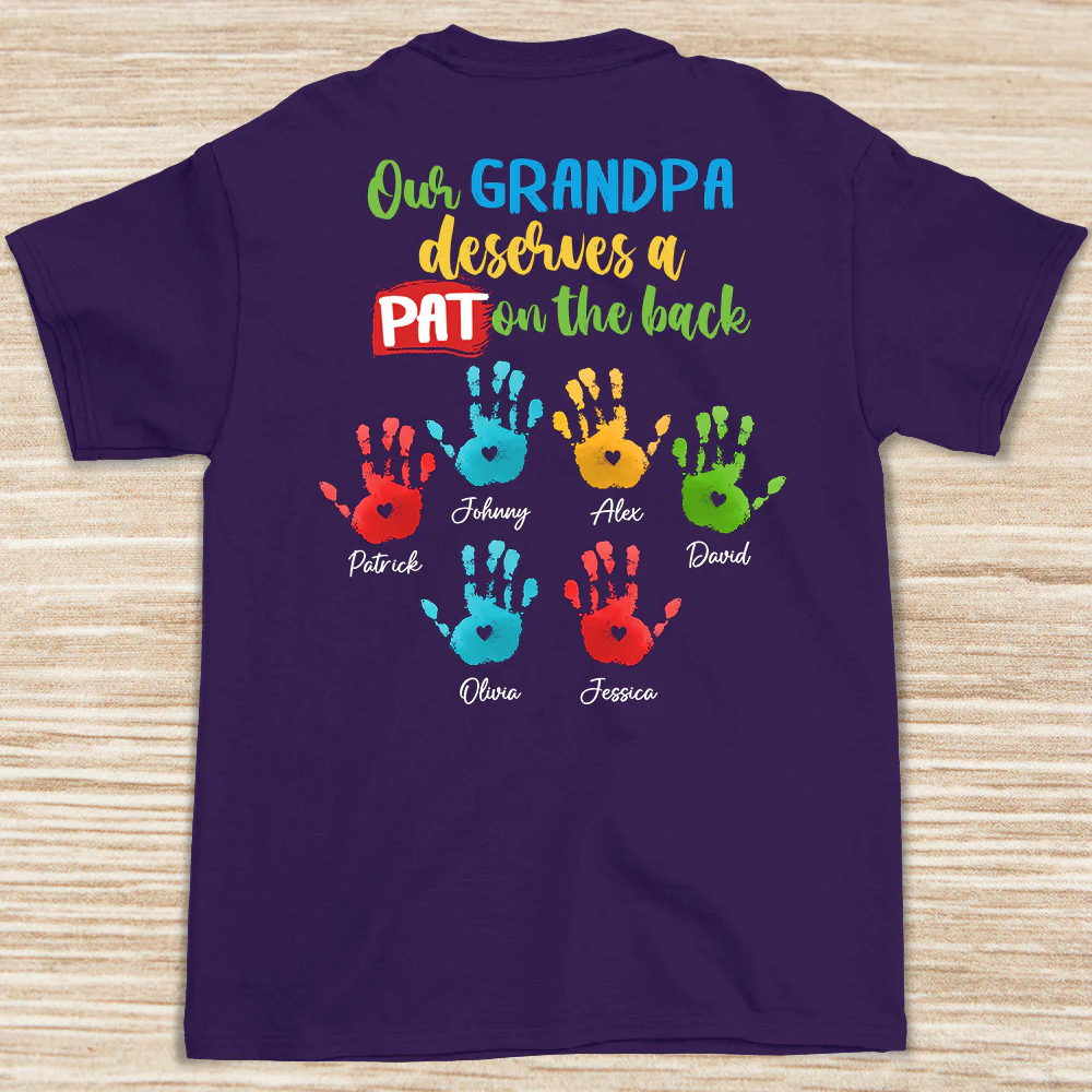 Best Grandpa Appreciation - Personalized Custom Shirt - Image 2
