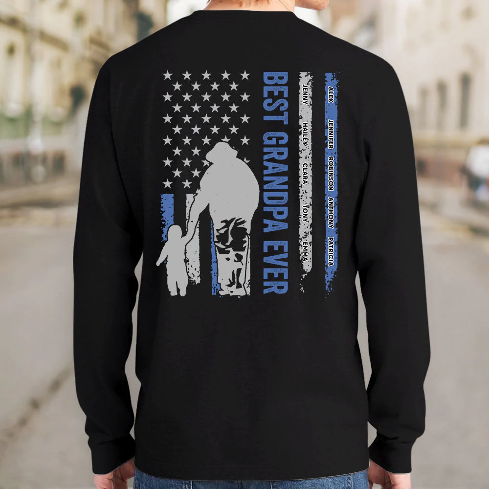 Best Grandpa Ever - Personalized Custom Shirt - Image 4