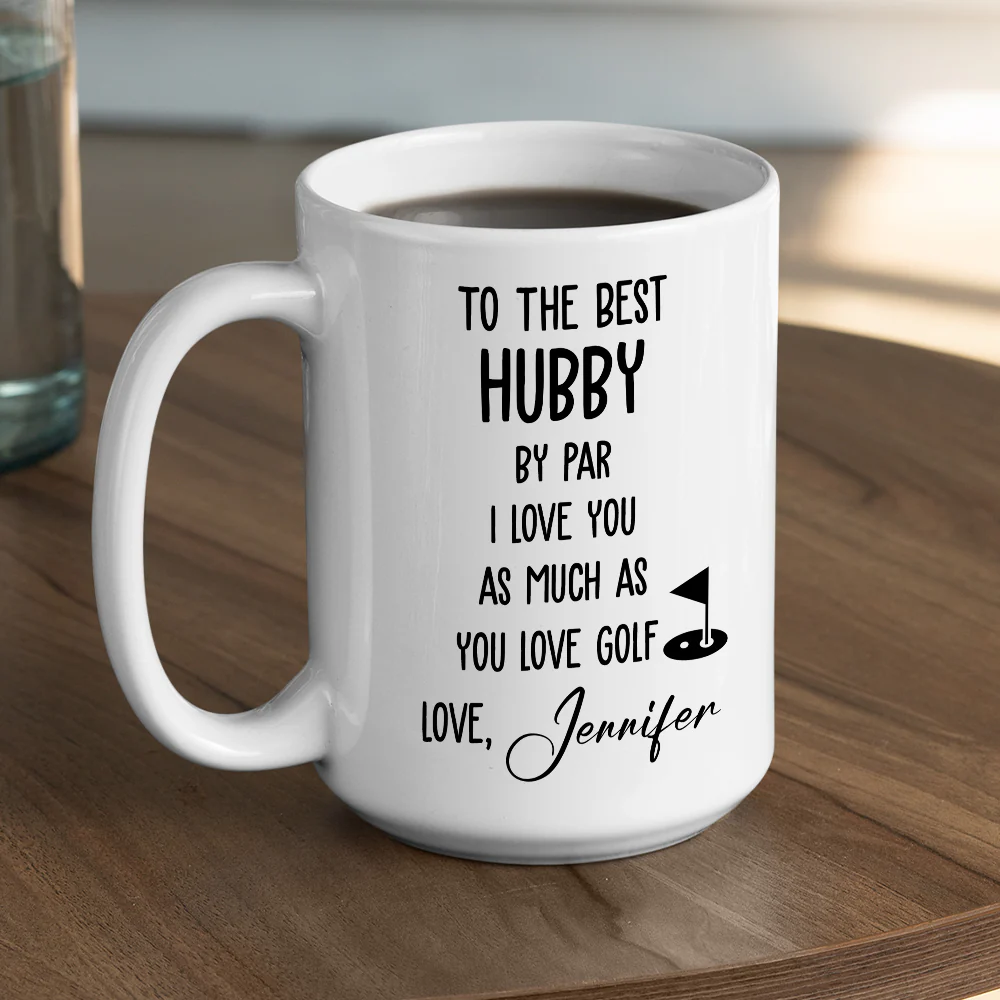 Best Husband By Par - Personalized Custom Coffee Mug - Image 5