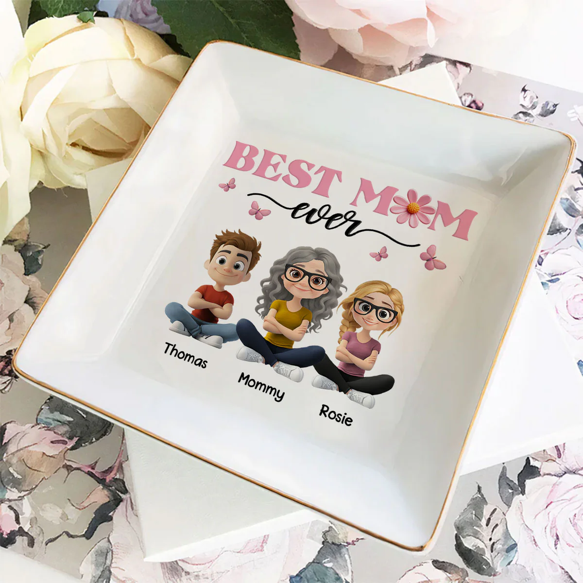 Best Mom Ever - Personalized Custom Jewelry Dish - Image 4