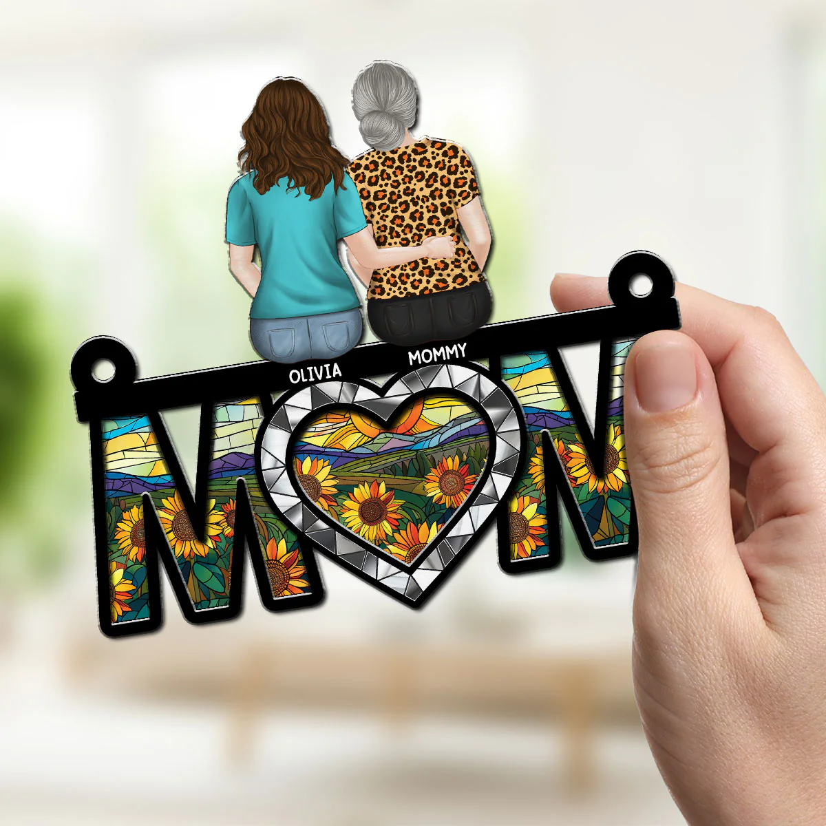 Best Mom Ever - Personalized Custom Suncatcher - Image 2