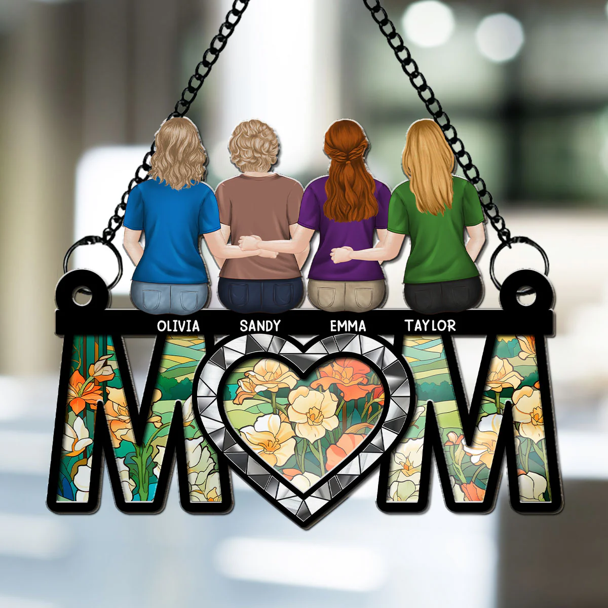 Best Mom Ever - Personalized Custom Suncatcher - Image 3