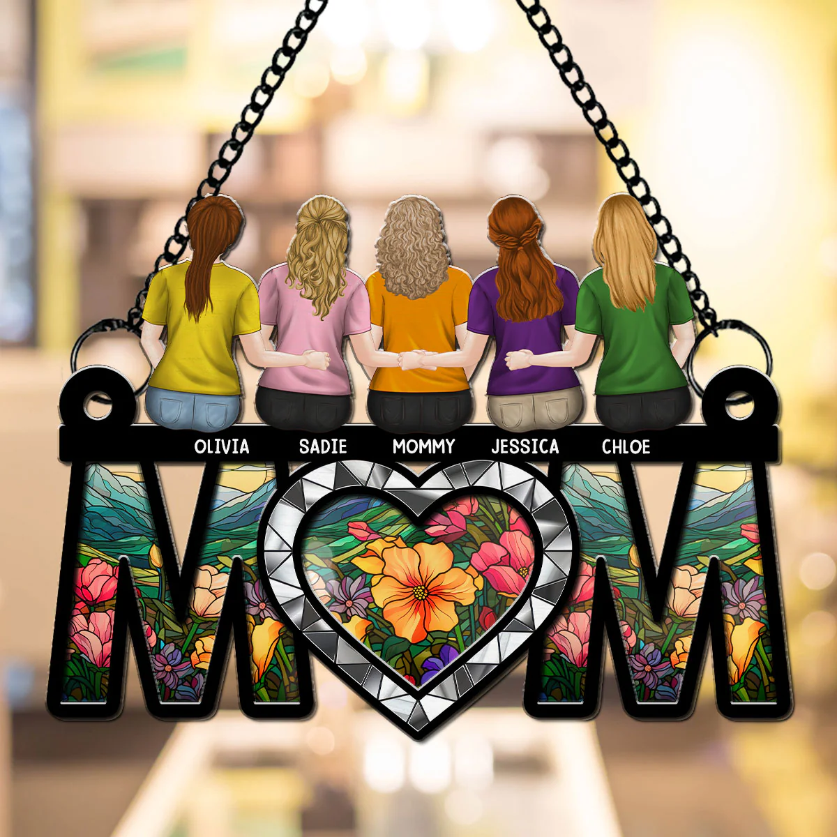Best Mom Ever - Personalized Custom Suncatcher - Image 4
