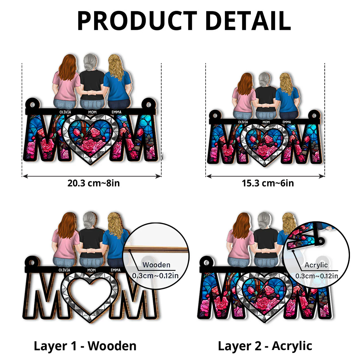Best Mom Ever - Personalized Custom Suncatcher - Image 5