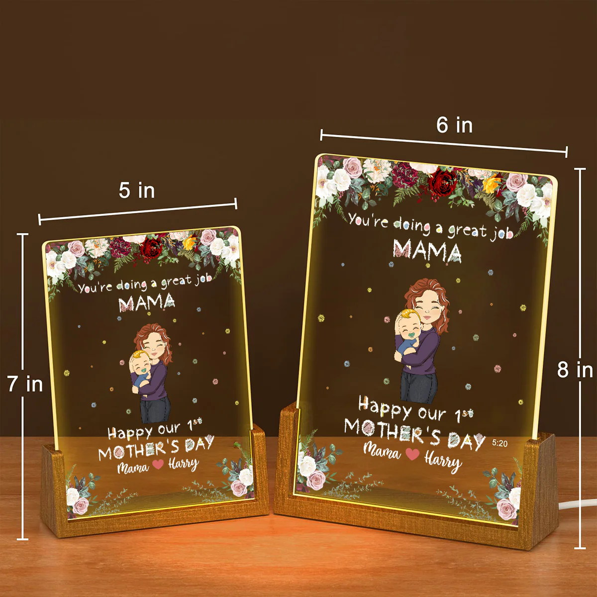 Best Mommy - Personalized Custom Plaque With Walnut Base - Image 4