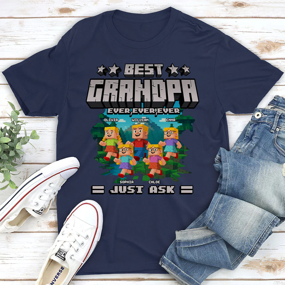 Best Papa Ever Ever - Personalized Custom Shirt - Image 4