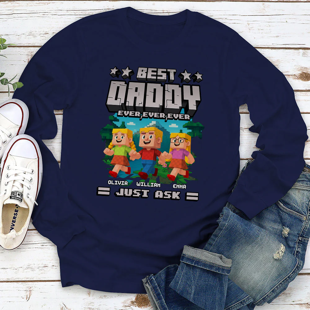Best Papa Ever Ever - Personalized Custom Shirt - Image 7