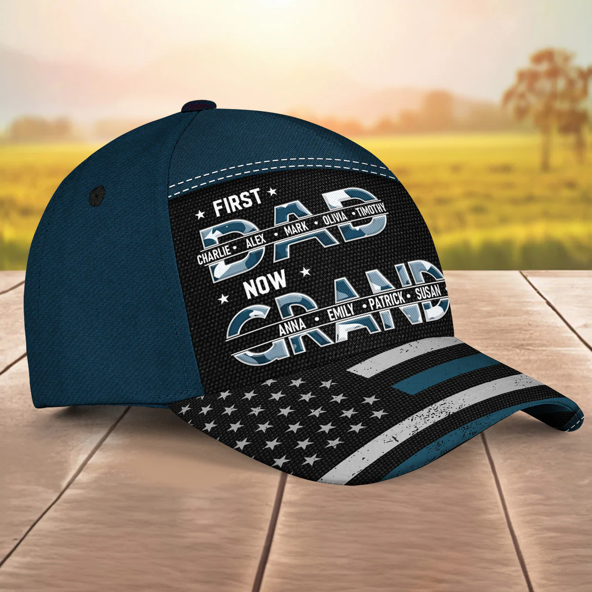 Best Papa Ever - Personalized Custom Classic Cap - Image 3
