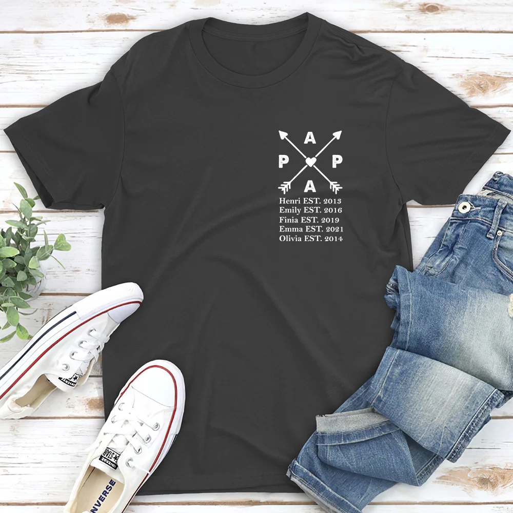 Best Papa Ever - Personalized Custom Shirt - Image 3