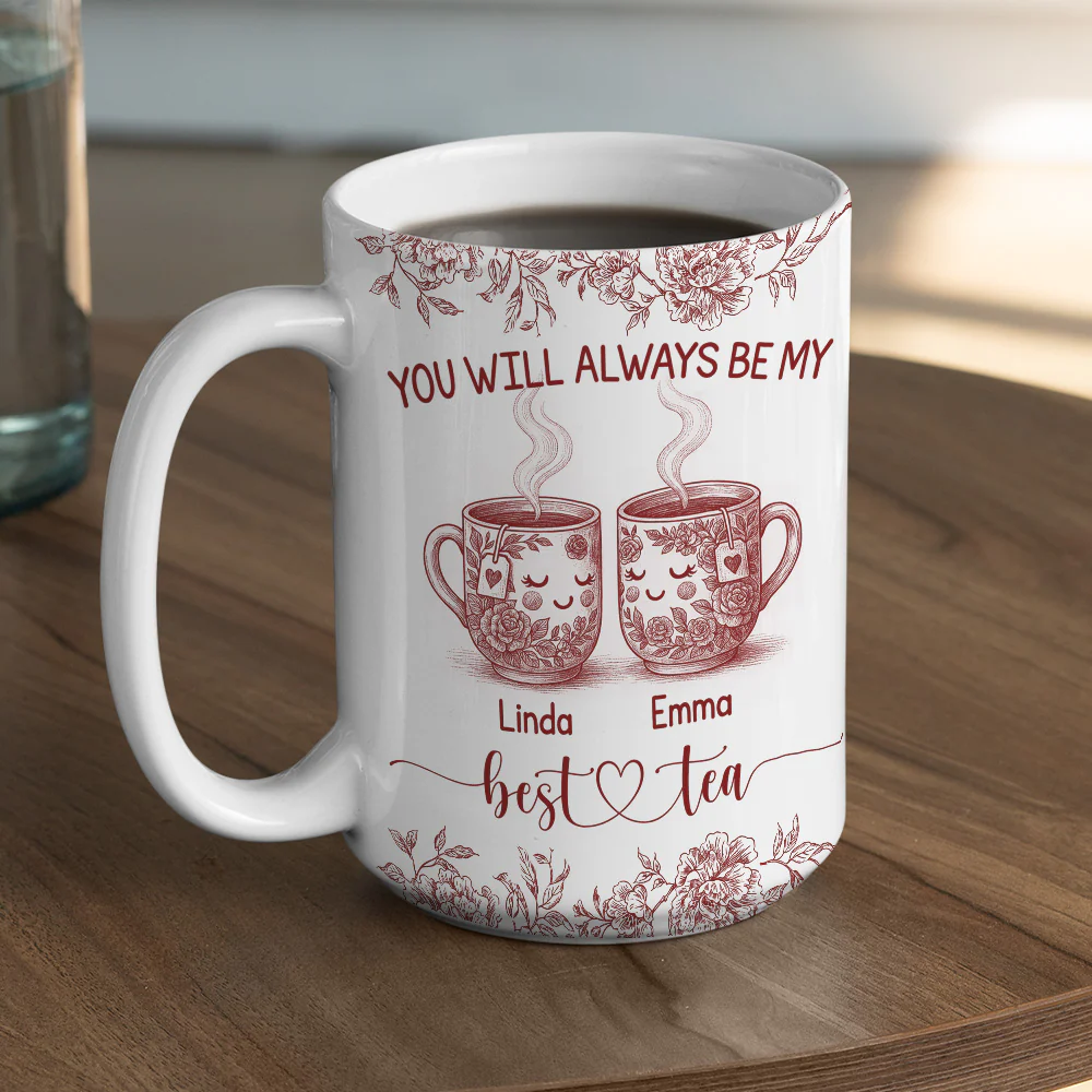 Best Tea In The World - Personalized Custom Coffee Mug - Image 5