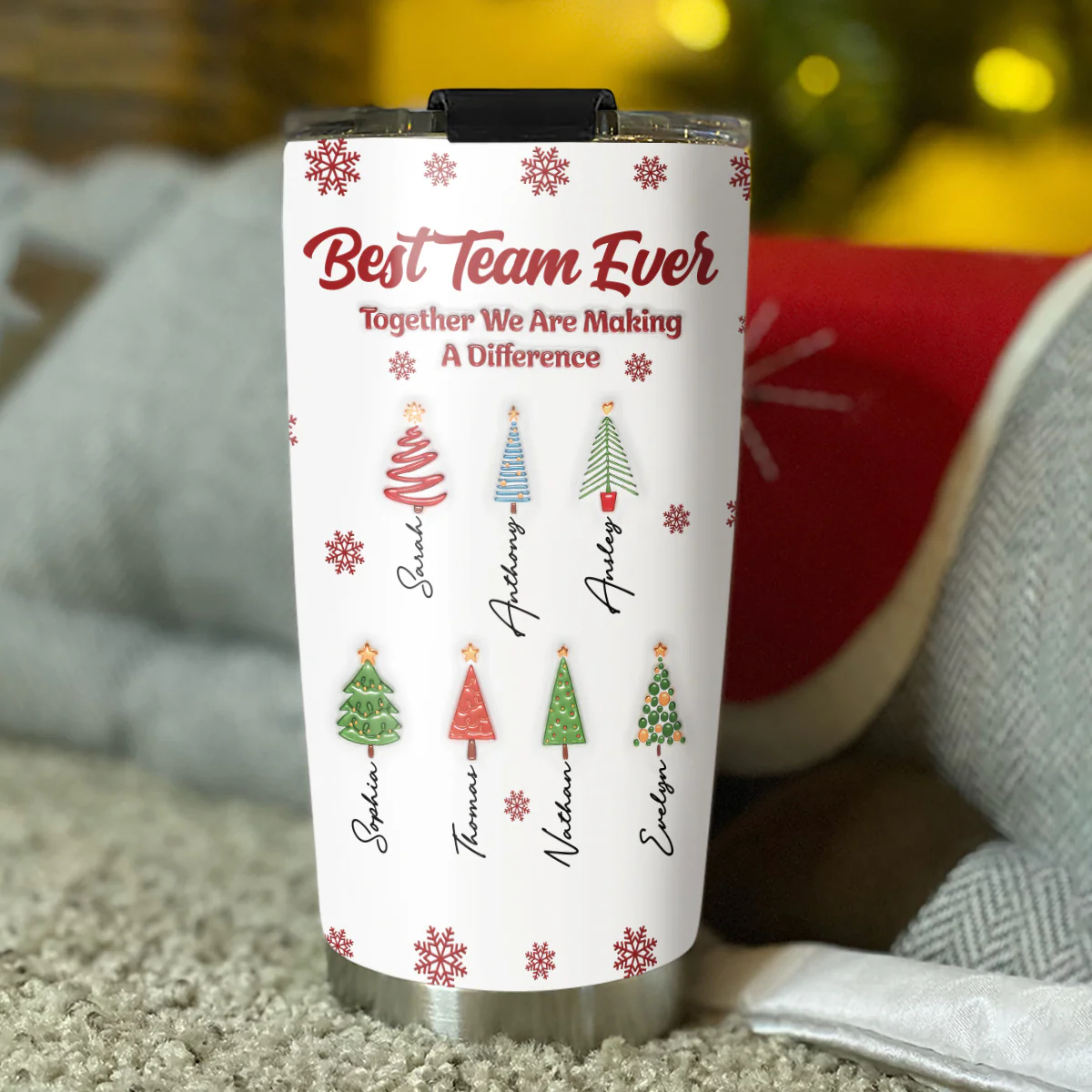 Best Team Ever Coworkers - Personalized Custom 3D Inflated Effect Tumbler - Image 4