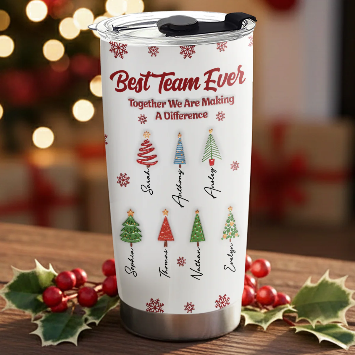 Best Team Ever Coworkers - Personalized Custom 3D Inflated Effect Tumbler - Image 5