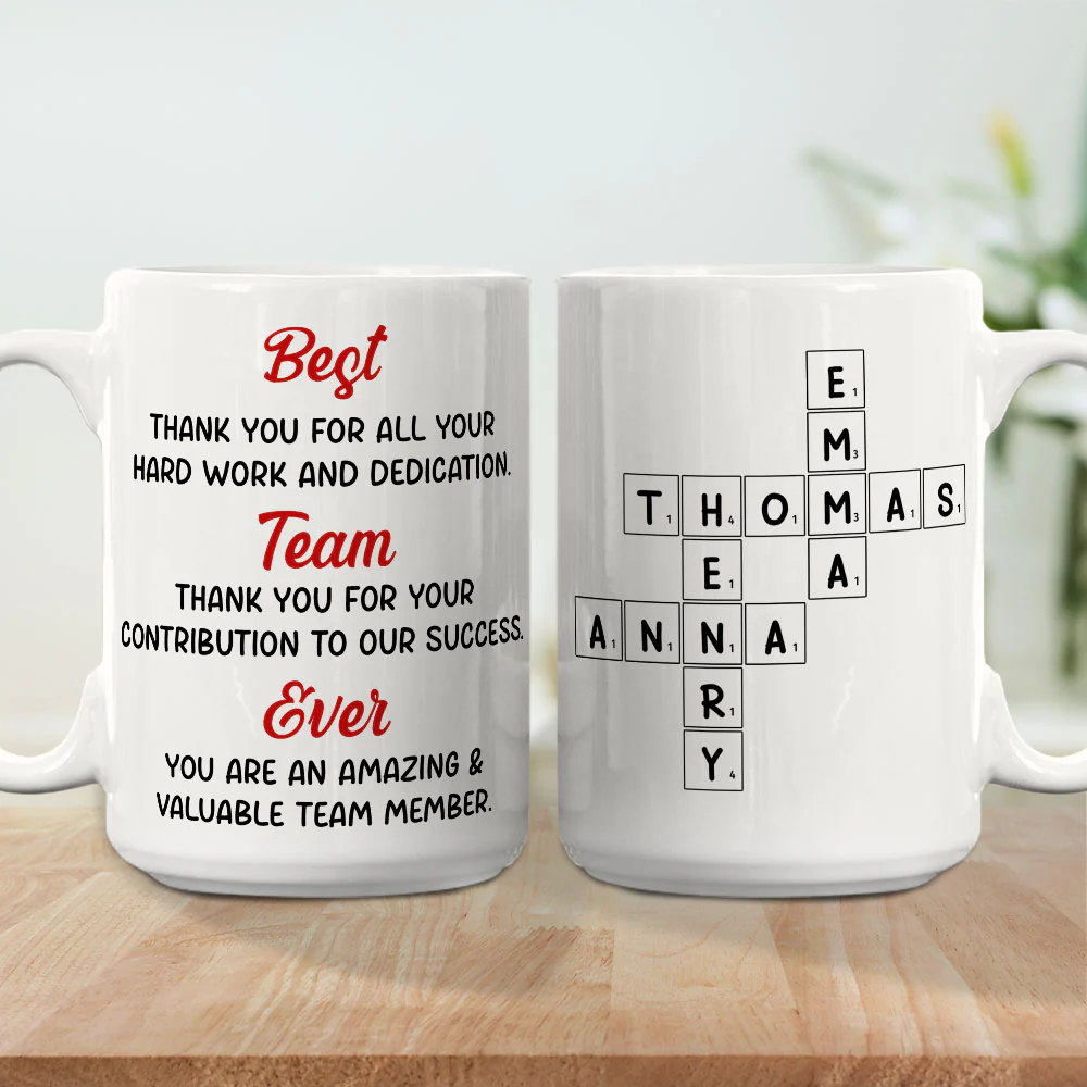 Best Team Ever - Personalized Custom Coffee Mug - Image 5