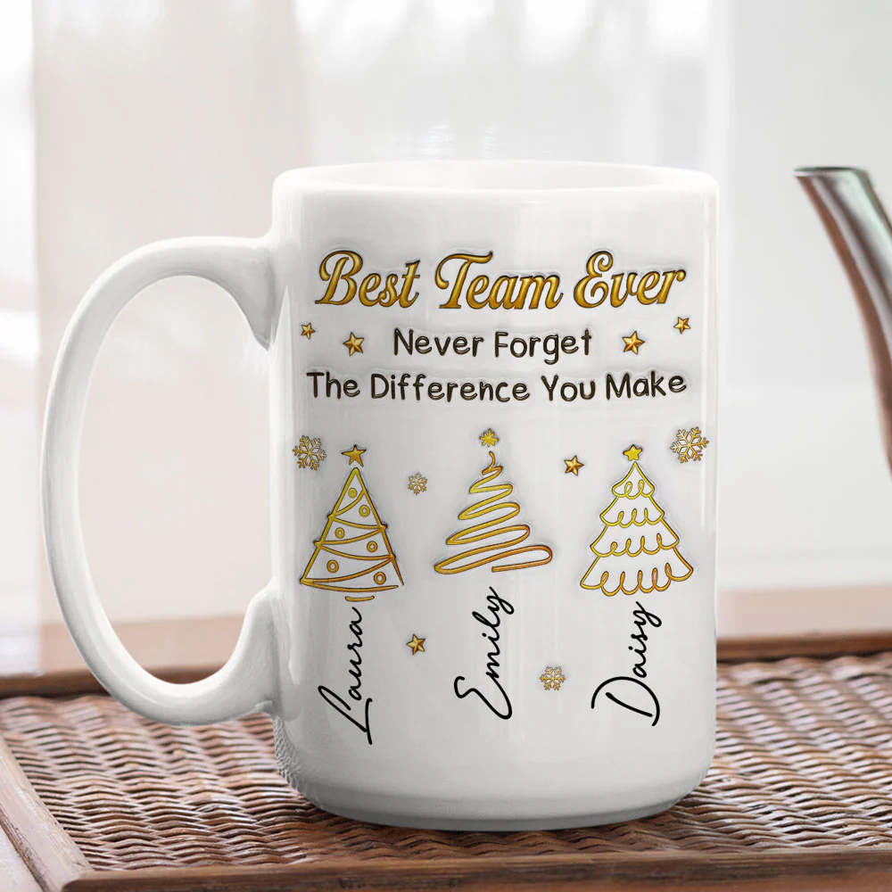 Best Team - Personalized Custom 3D Inflated Effect Mug - Image 4