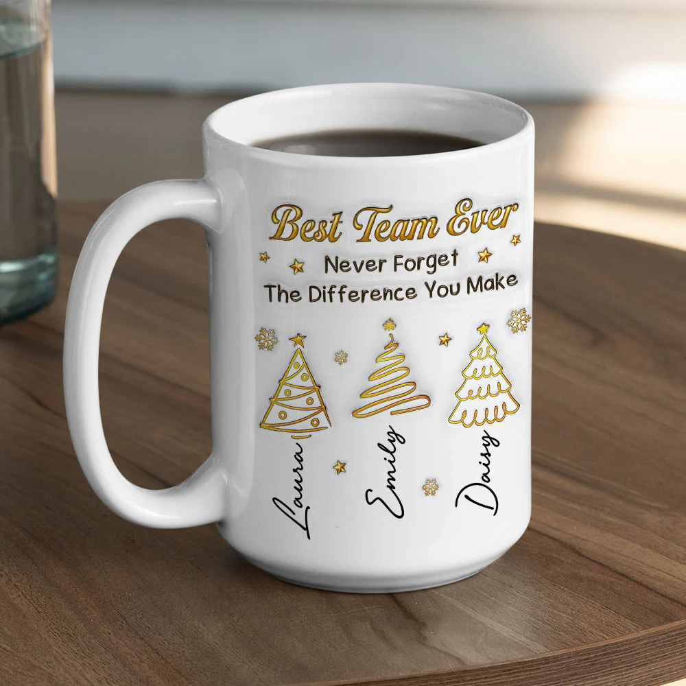 Best Team - Personalized Custom 3D Inflated Effect Mug - Image 5