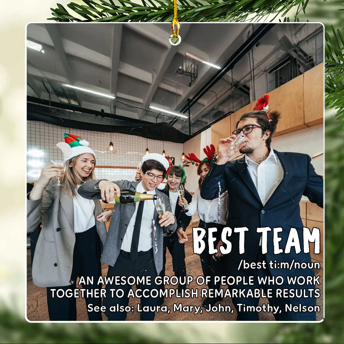 Best Team - Personalized Custom Acrylic Ornament - Image 2