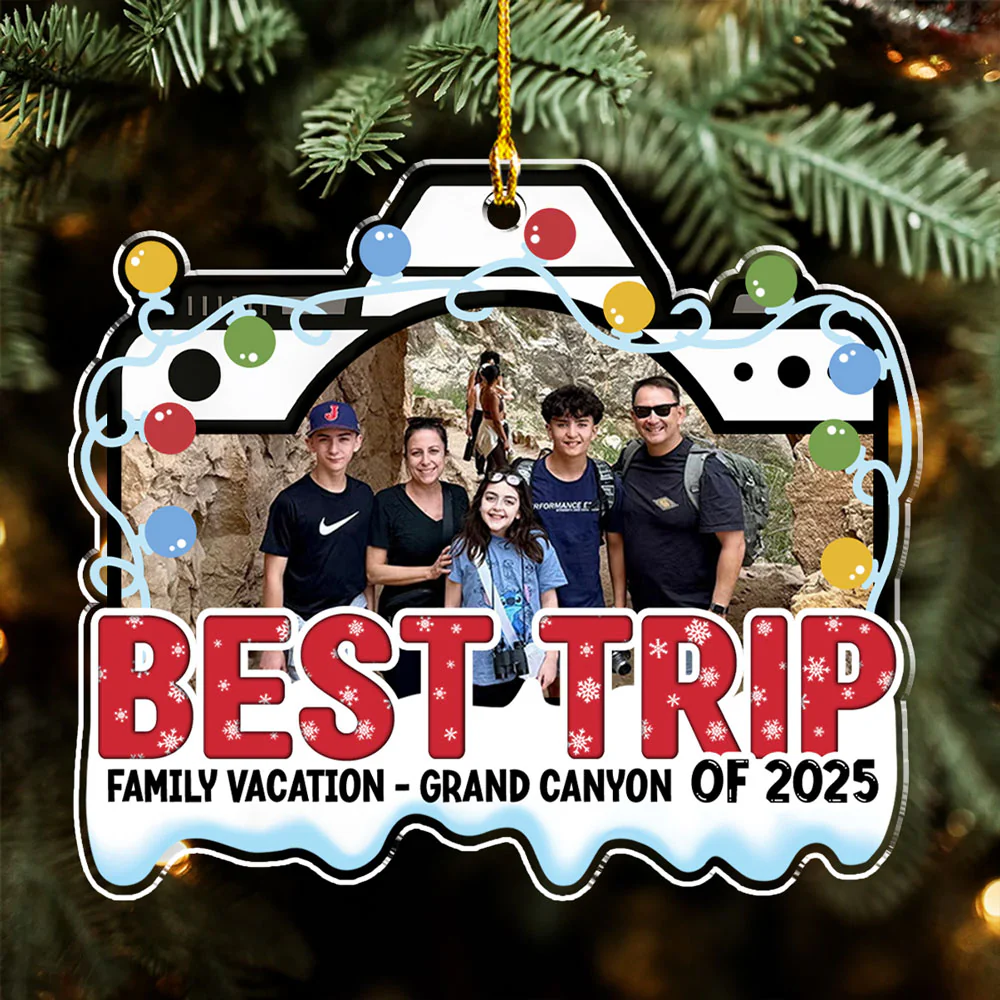 Best Trip Ever - Personalized Custom Acrylic Ornament - Image 4