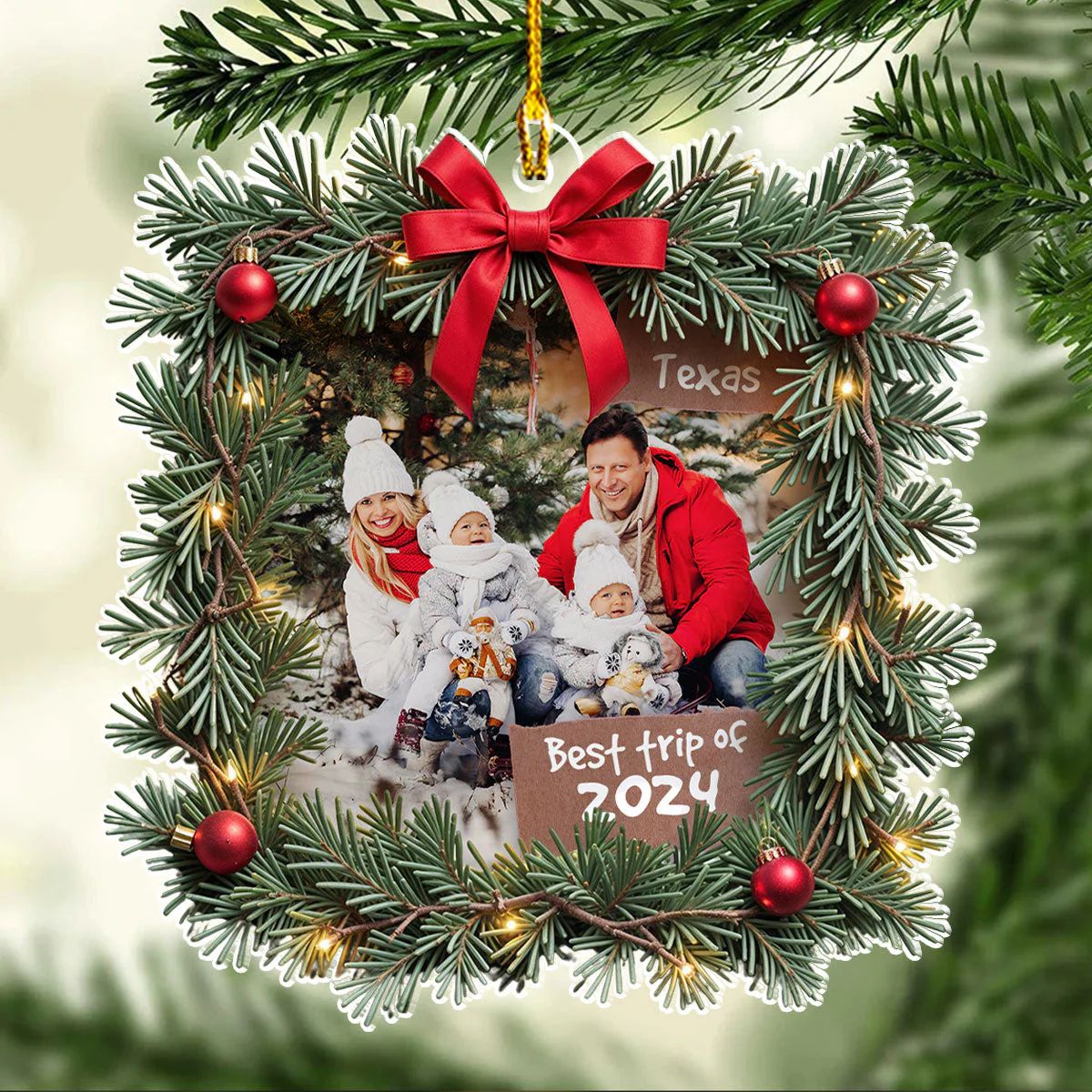 Best Trip Ever - Personalized Custom Acrylic Ornament - Image 2