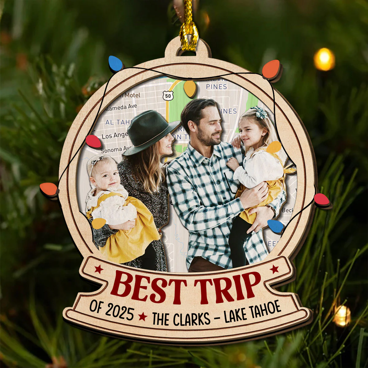 Best Trip - Personalized Custom 2-Layered Wood Ornament - Image 2