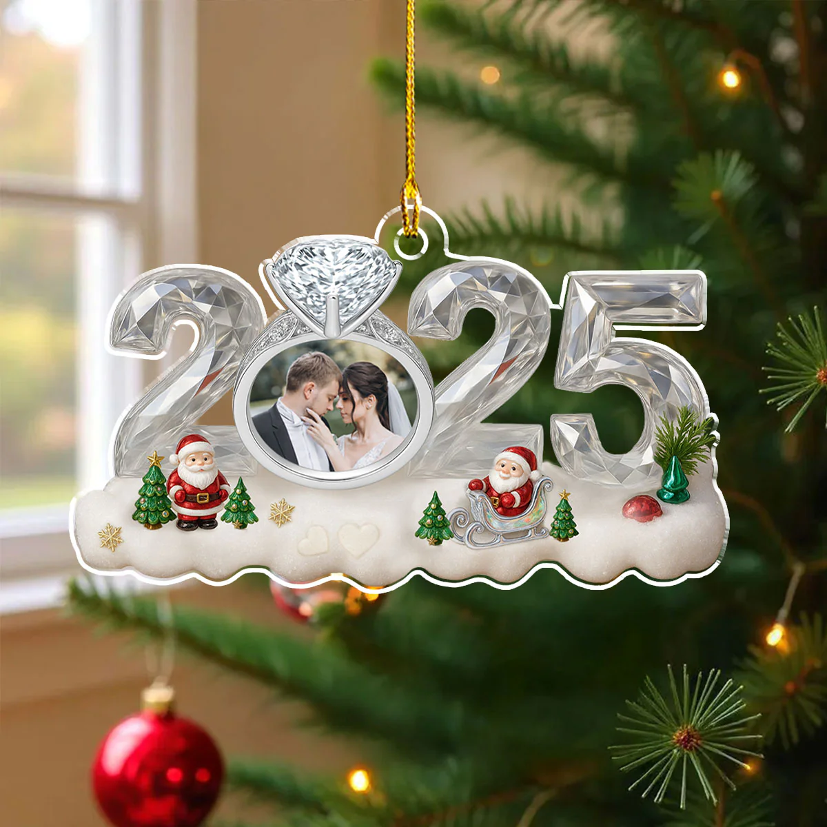 Best Wedding In 2025 - Personalized Custom Acrylic Ornament - Image 2