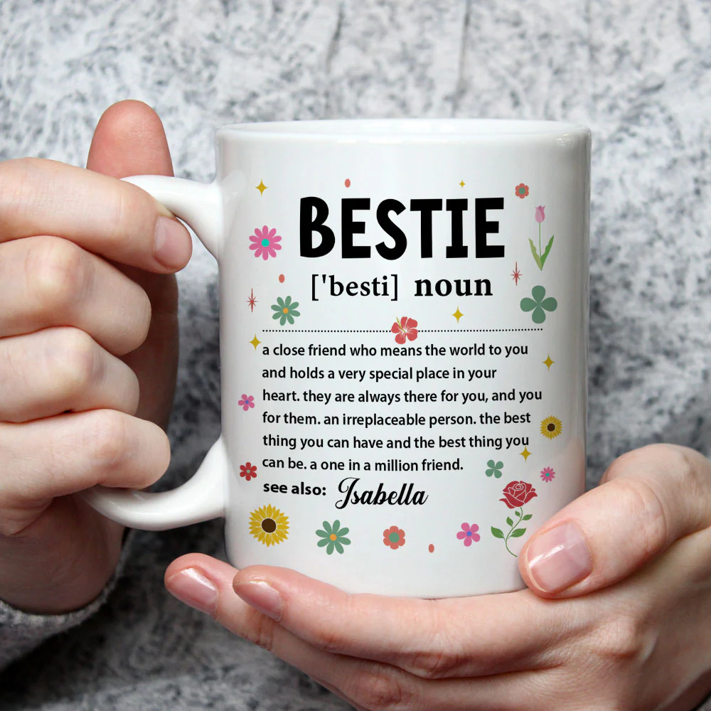 Bestie Definition - Personalized Custom Coffee Mug - Image 3