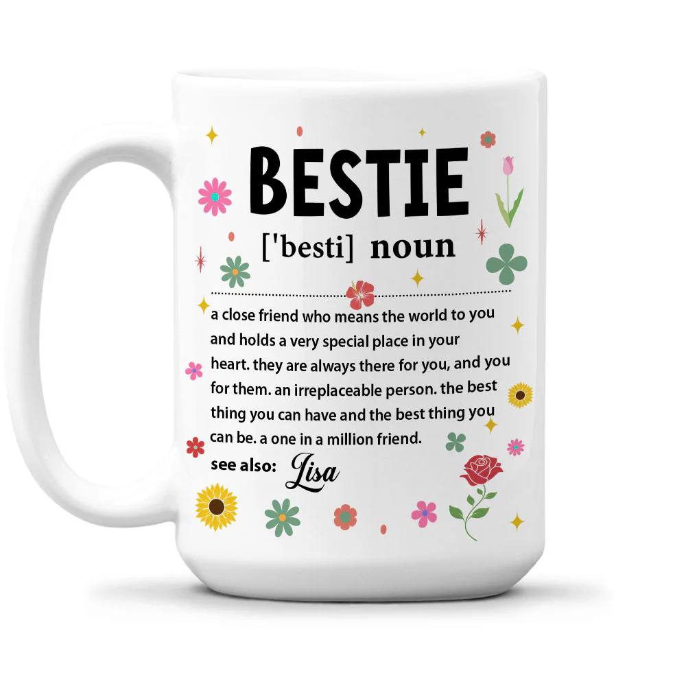 Bestie Definition - Personalized Custom Coffee Mug - Image 4