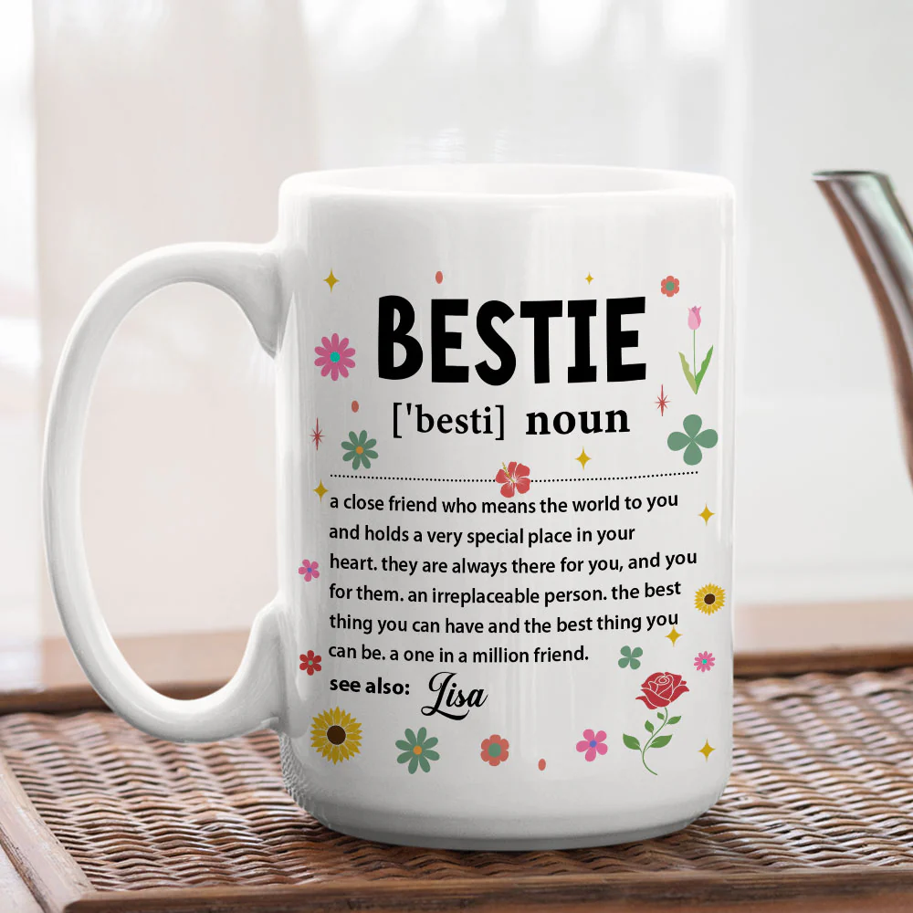 Bestie Definition - Personalized Custom Coffee Mug - Image 5