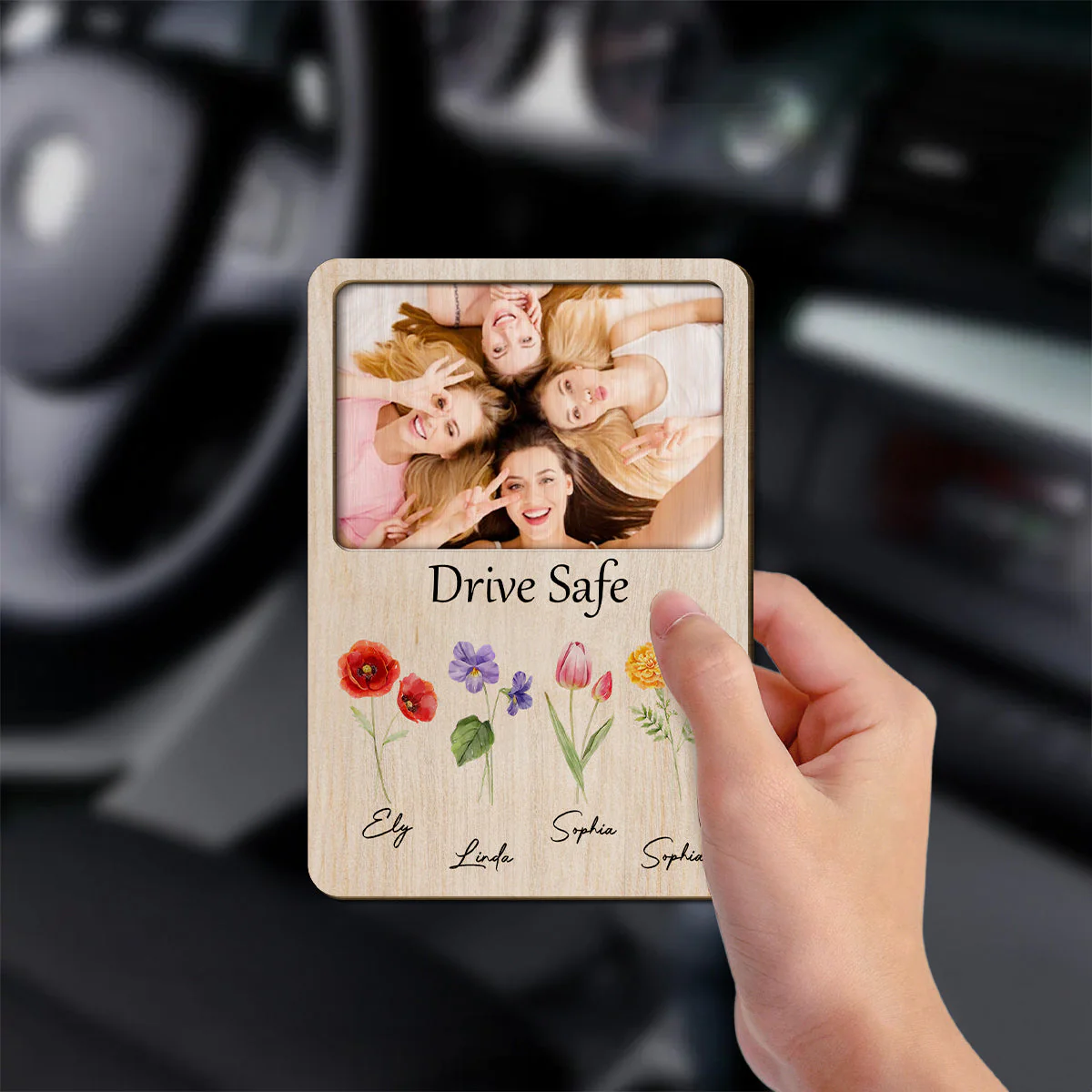 Bestie Drive Safe - Personalized Custom Car Visor Clip - Image 2
