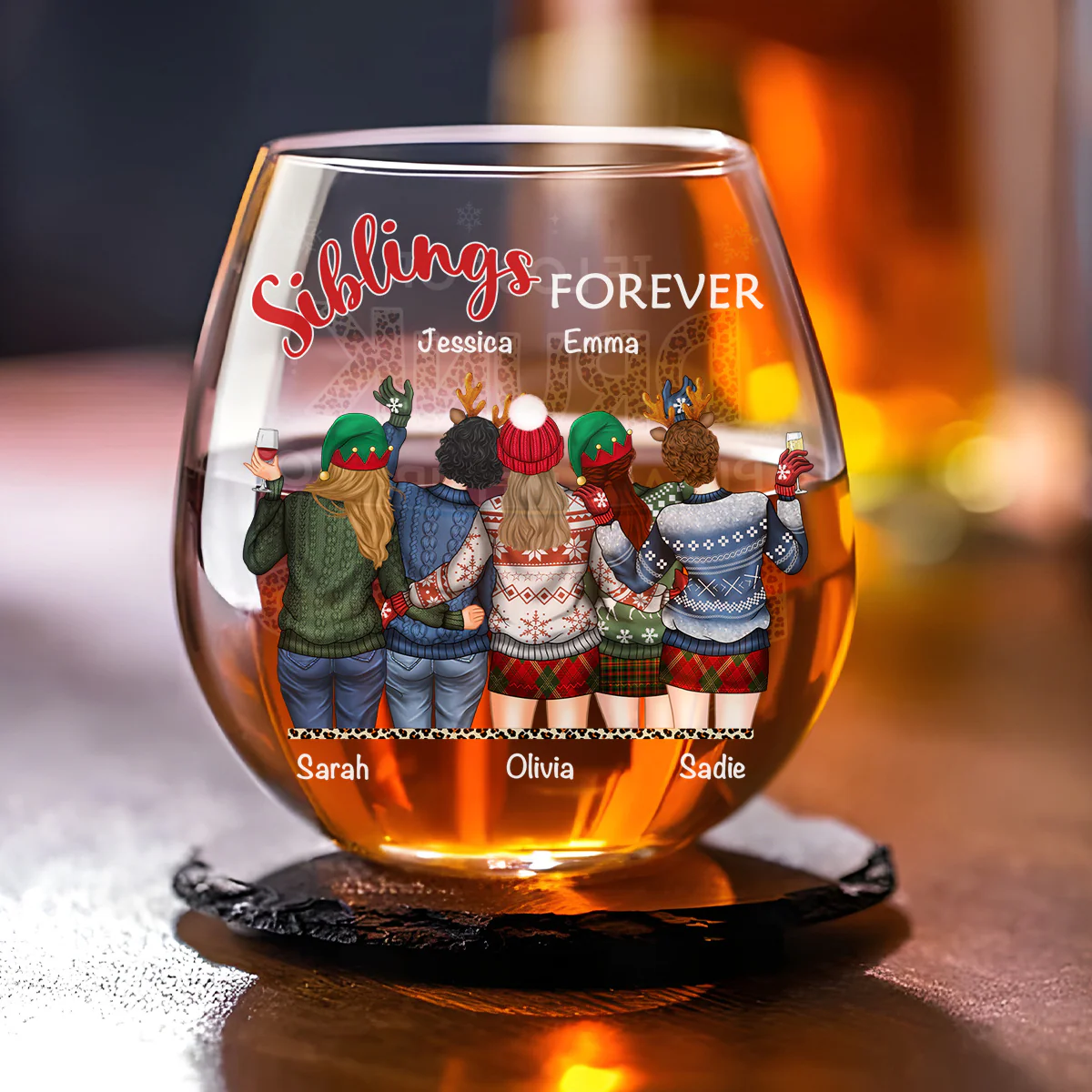 Bestie Drunk - Personalized Custom Wine Glass - Image 4
