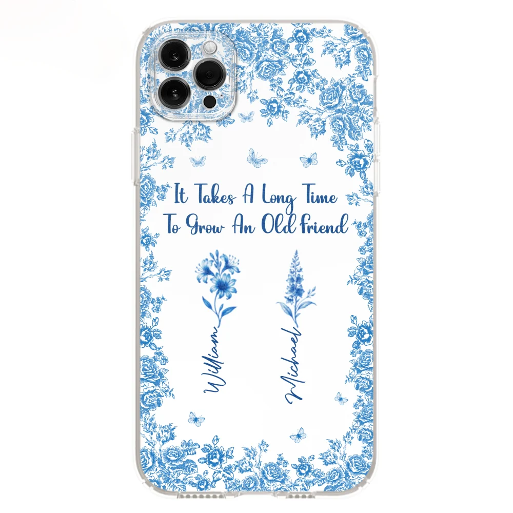 Bestie Flowers Toile De Jouy Style - Personalized Custom Phone Case - Image 11
