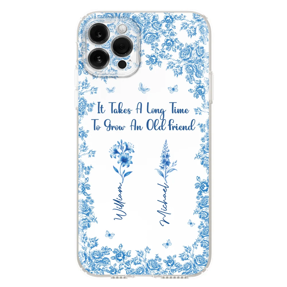 Bestie Flowers Toile De Jouy Style - Personalized Custom Phone Case - Image 12