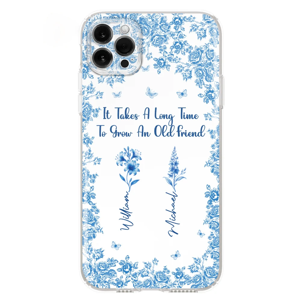 Bestie Flowers Toile De Jouy Style - Personalized Custom Phone Case - Image 14