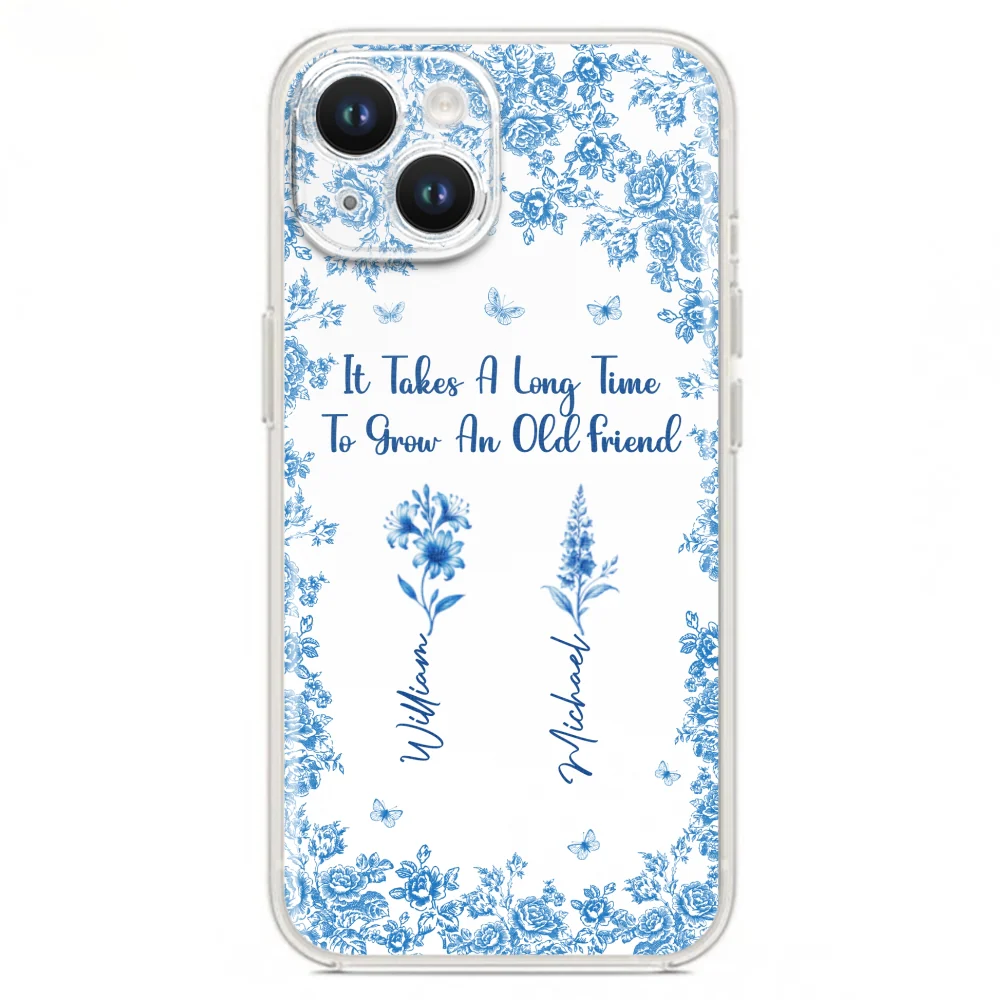 Bestie Flowers Toile De Jouy Style - Personalized Custom Phone Case - Image 16