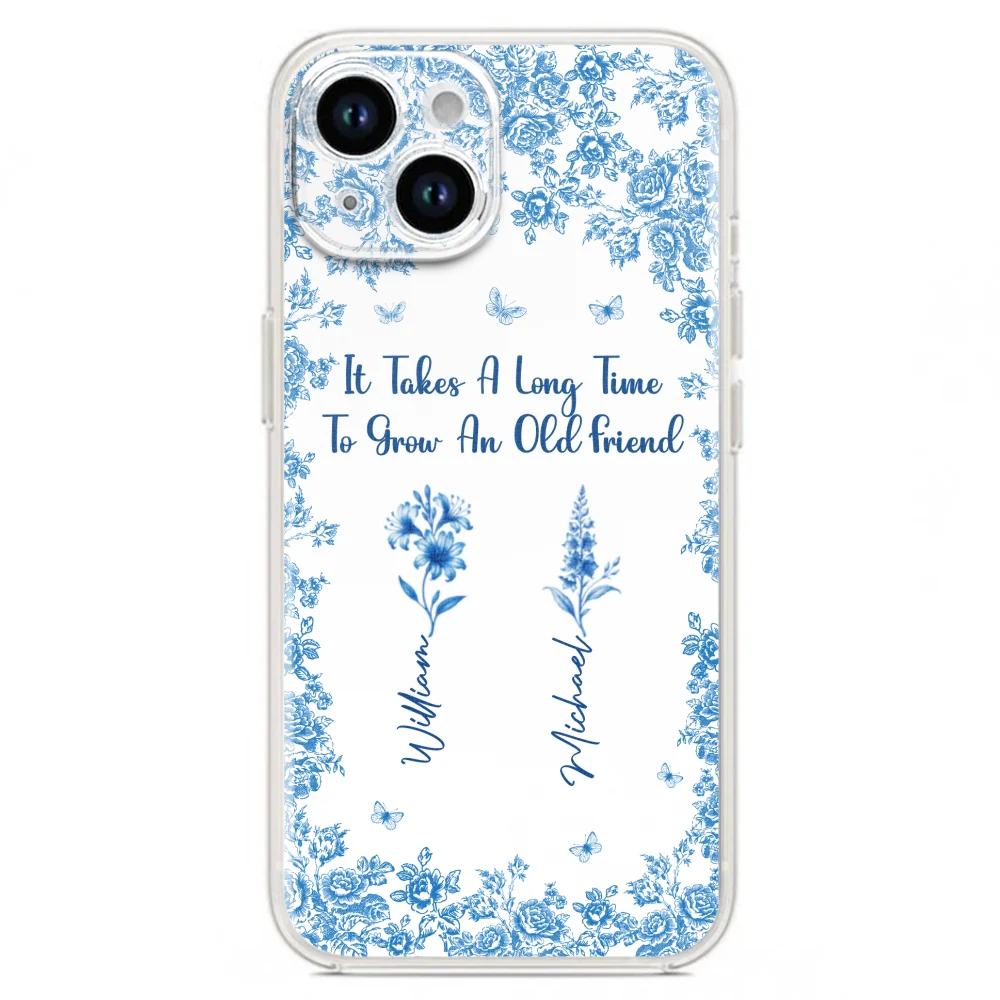 Bestie Flowers Toile De Jouy Style - Personalized Custom Phone Case - Image 17