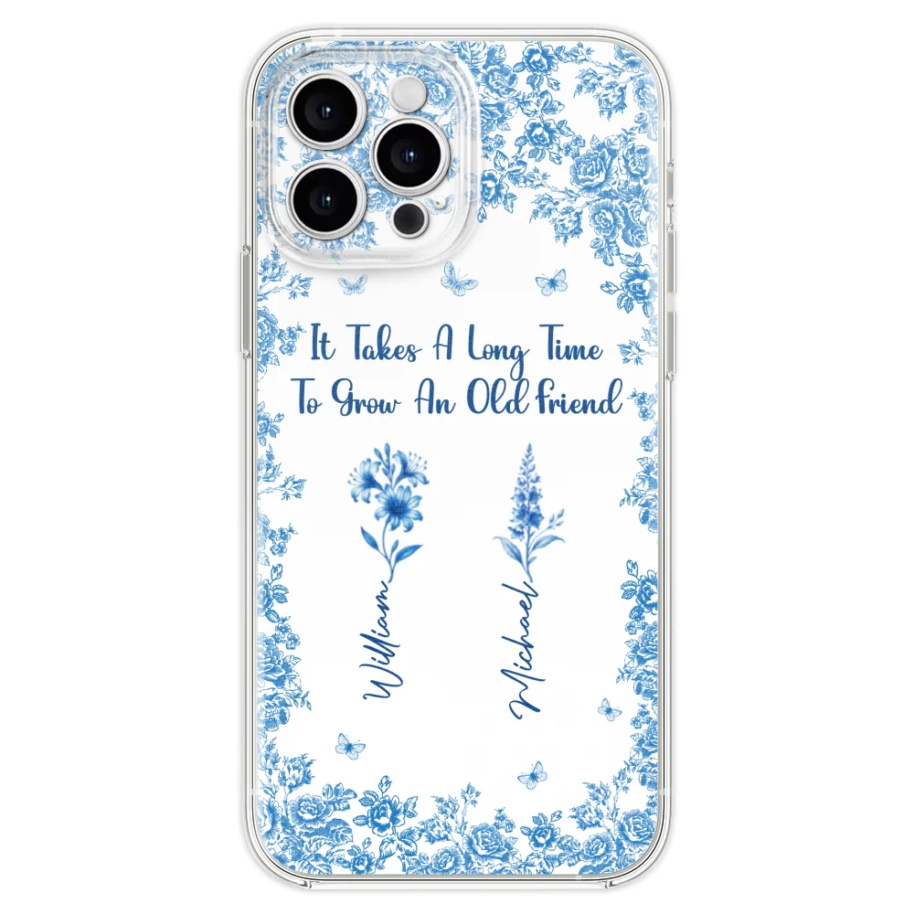 Bestie Flowers Toile De Jouy Style - Personalized Custom Phone Case - Image 21