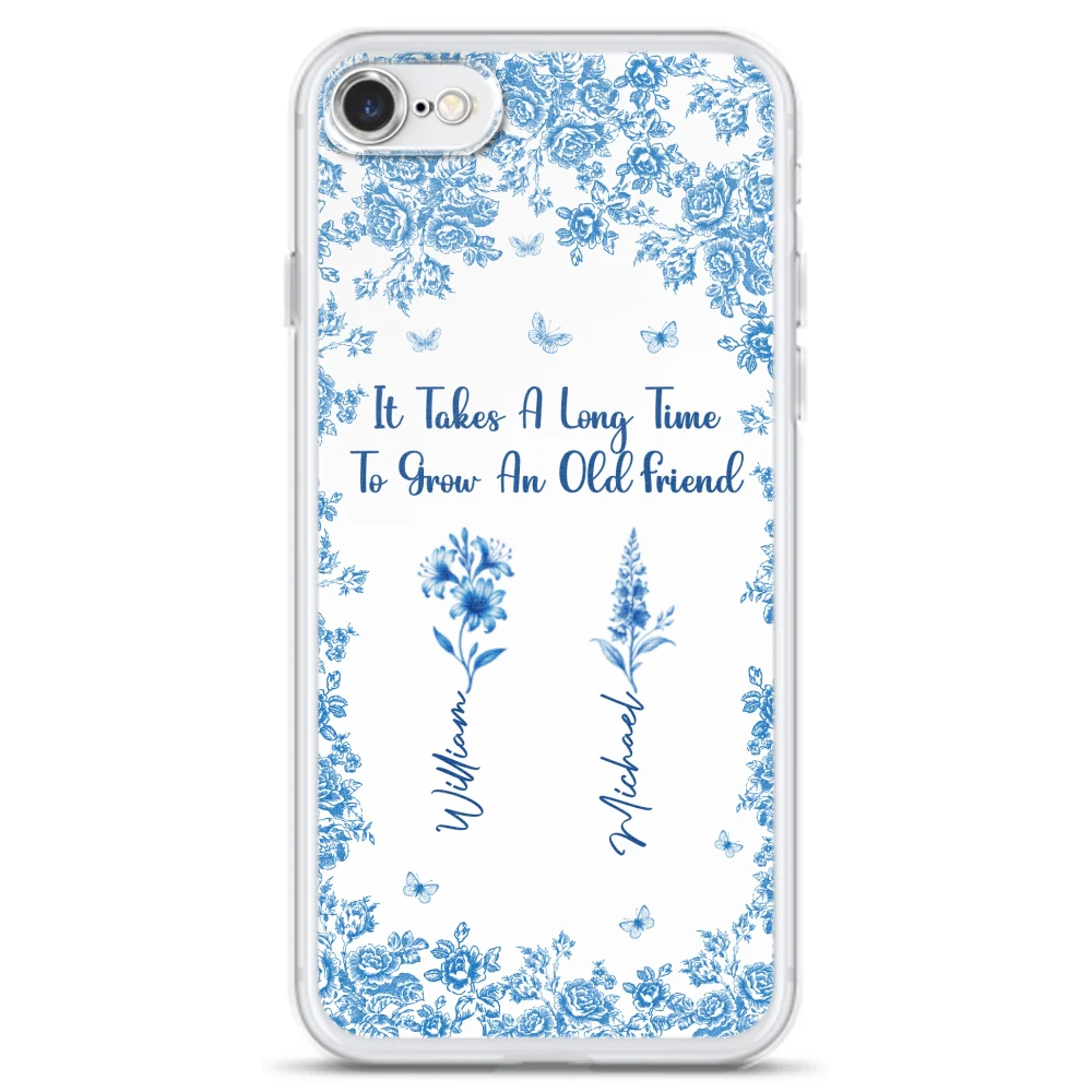 Bestie Flowers Toile De Jouy Style - Personalized Custom Phone Case - Image 5