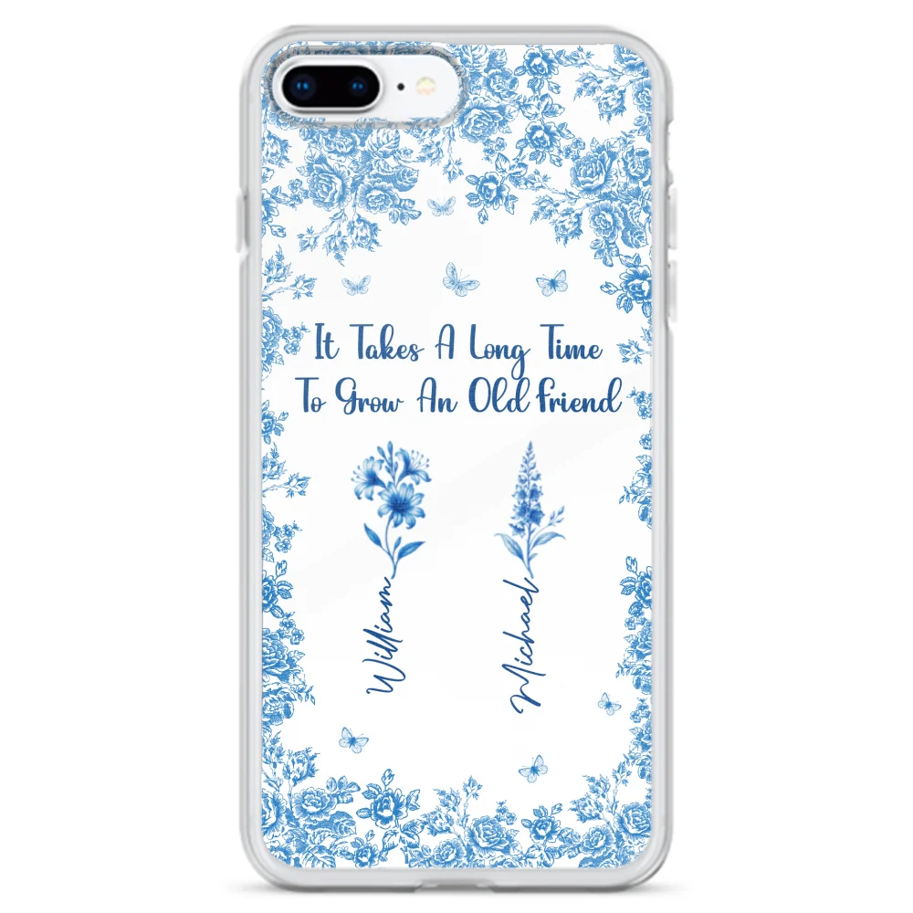 Bestie Flowers Toile De Jouy Style - Personalized Custom Phone Case - Image 6