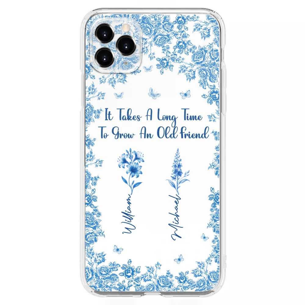 Bestie Flowers Toile De Jouy Style - Personalized Custom Phone Case - Image 8