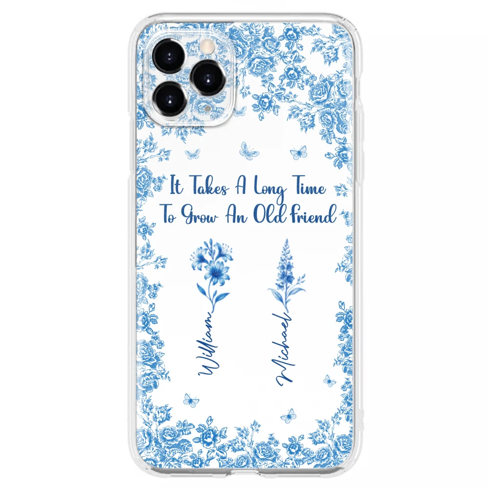 Bestie Flowers Toile De Jouy Style - Personalized Custom Phone Case - Image 9
